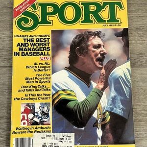 SPORT Magazine July 1982 MLB Oakland A's Billy Martin Vintage Ads Redskins Pic